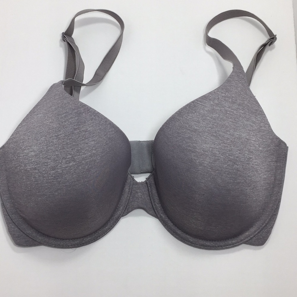 Gray Victoria Secret Uplift Semi Demi T-shirt Bra